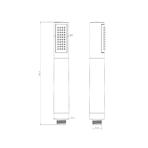 Лейка для душа светодиодная, трубчатая OLIVE'S D171LED