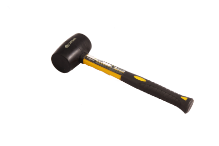 Киянка резиновая Ultima, 225 г, черная резина, фиберглассовая рукоятка