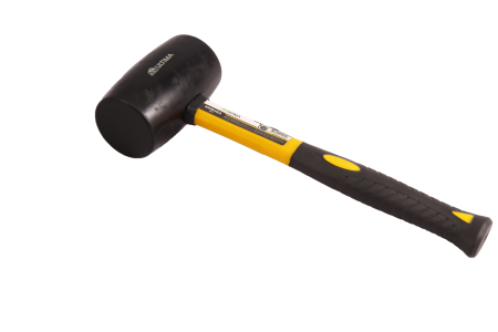 Киянка резиновая Ultima, 680 г, черная резина, фиберглассовая рукоятка