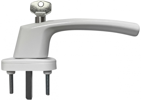 РУЧКА оконная GAJA, алюм, 8-ми поз, с ключом, Белая