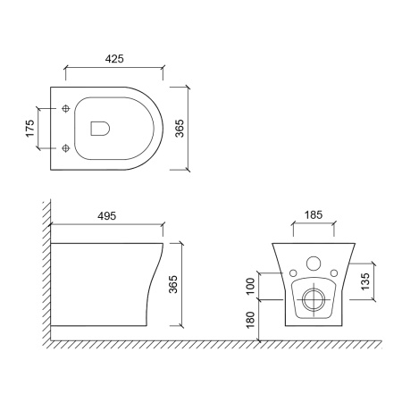 Унитаз подвесной SIERRA SR30116DP