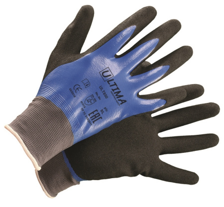 Перчатки нейлоновые с двойным нитриловым покрытием ULTIMA, ULT850