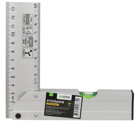 Угольник Ultima, 300 мм, алюминиевый, литой