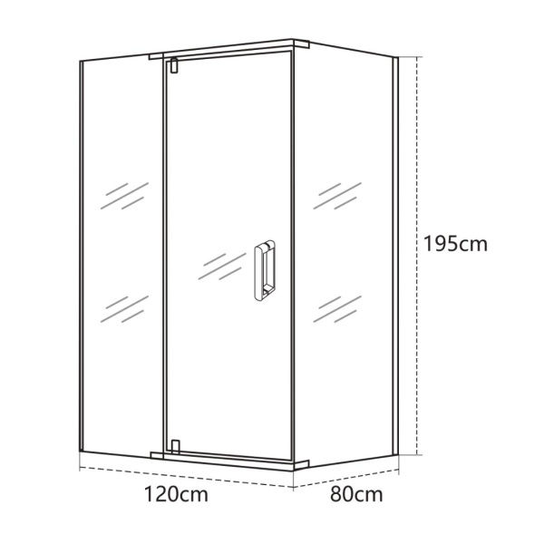 Душевой уголок VIAR, прозр. стекла, прямоугольный, VR-128CS-SW-C